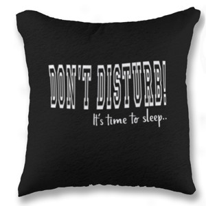 Bantal Motif Time to Sleep