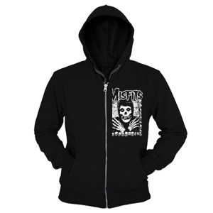 Hoodie Zipper Misfits Rock Band Unisex Pria Wanita T-Shirt