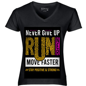 Kaos Never Give Up Orange