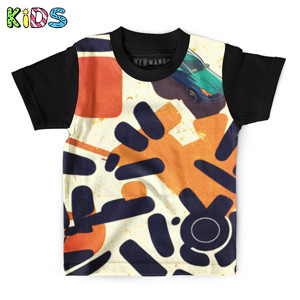 Kaos Anak Full-Print Pola Abstrak 2