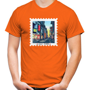 Kaos Kartun Manga Tokyo Jepang Desain Perangko 1