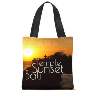 Tas Tote Fullprint Tas Temple Sunset Bali