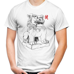 Kaos Japanese Komainu Statue