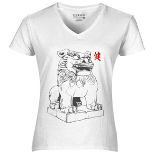 Kaos Japanese Komainu Statue