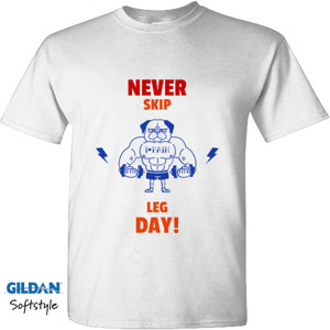Kaos Gildan Men Shirt - Leg Day Pug