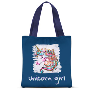Tas Tote Fullprint Unicorn girl
