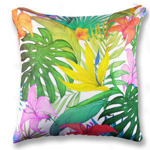 Bantal Bantal Seni Bunga dan Daun