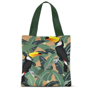 Tas Tote Fullprint tote bag motif tucan