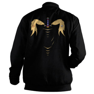 Jaket Bomber Desain sobek dan pedang