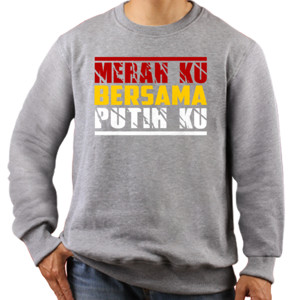 Jaket Sweater Merah Ku bersama Putih Ku