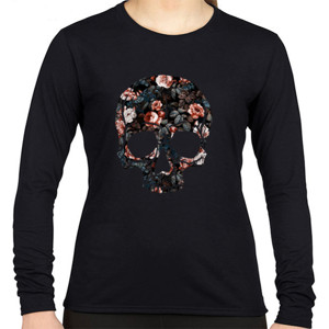 Kaos A Skull of Flowers