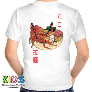 Kaos Japanese Art - Tako Ramen depan belakang