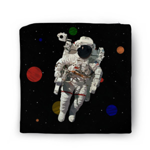 Sarung Bantal Astronaut - Sarung Bantal Fullprint Depan Belakang