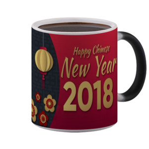 Mug Bunglon Happy Chinese New Year 2018
