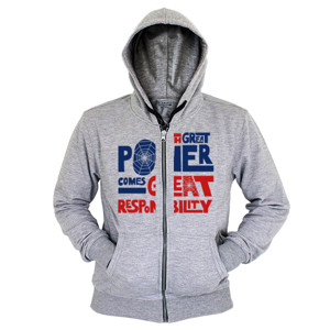 Hoodie Zipper With Great Power Comes Great Responsibility