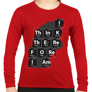 Kaos Chemistry Jokes Thinker: I Think Therefore I Am