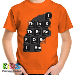 Kaos Chemistry Jokes Thinker: I Think Therefore I Am