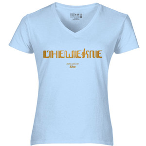Kaos Women V-Neck tshirt “Dhewekne” it means she or her