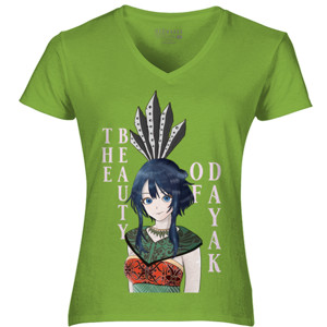 Kaos Wanita Dayak Anime Style