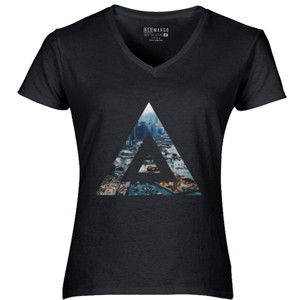 Kaos Kaos Pria Triangle V-Neck by Co_mbro