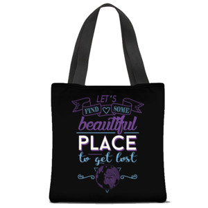 Tas Tote Fullprint Lets Find Some Beautiful Place to Get Lost