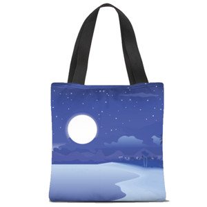 Tas Tote Fullprint BLUE NIGHT VISION