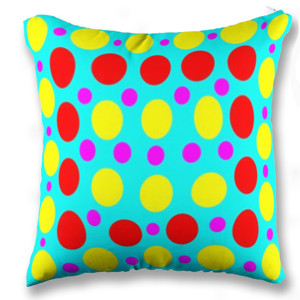 Bantal Sofa Kotak Polkadot Warna- Warni Customic47