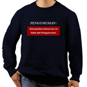 Jaket Sweater pengumuman