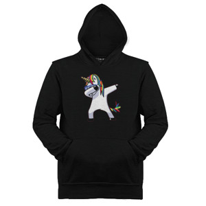 Jaket Hoodie Dabbing Unicorn Black