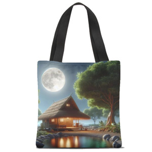 Tas Tote Fullprint Bulan purnama
