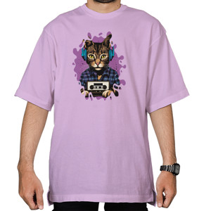 Kaos Oversize Kucing Grunge 90-an