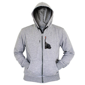 Hoodie Zipper Kaos Gambar Anjing 417