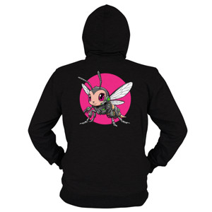 Hoodie Zipper Bee Warrior