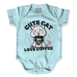Baby Jumper  CUTE CAT LOVE COFFEE keren