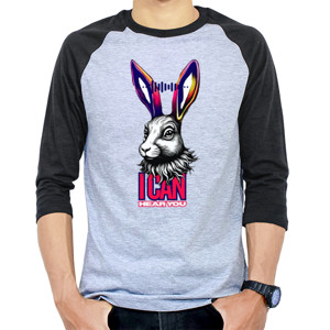 Kaos Raglan Bunny i can hear you