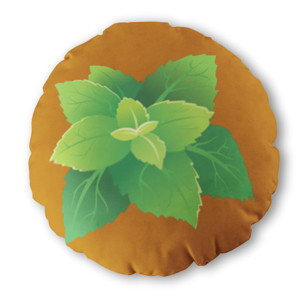 Bantal Bulat daun mint-b004
