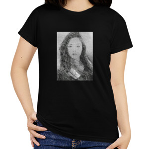 Kaos 5.front_Beauty_woman_sket_pencil_black_hery