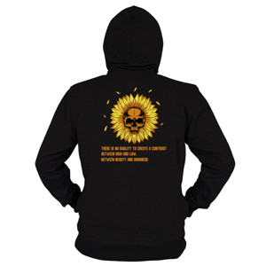 Hoodie Zipper t shirt sunflower 