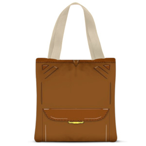 Tas Tote Fullprint creamy chocolate