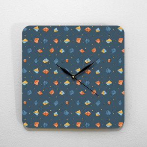 Jam Dinding Night Twist Pattern Jam Dinding Persegi