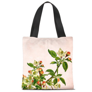 Tas Tote Fullprint Bunga yang mekar