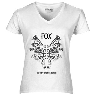 Kaos Line Art Borneo Tribal