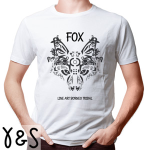 Kaos Line Art Borneo Tribal