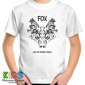 Kaos Line Art Borneo Tribal