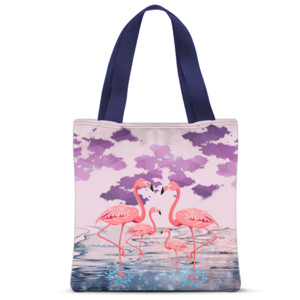 Tas Tote Fullprint Totebag Flamingo