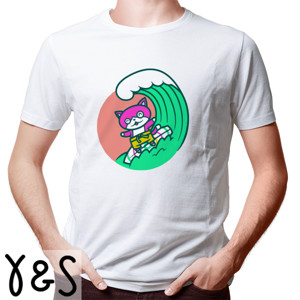 Kaos cat surfing