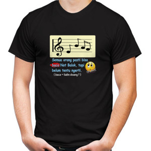 Kaos Bisa Baca Not Balok