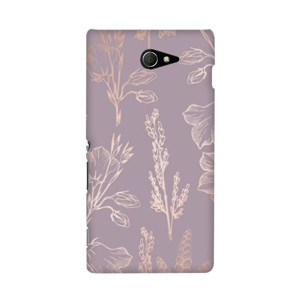Purple Floral Pattern Casing HP