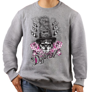 Jaket Sweater Difficult - Skull Artwork 