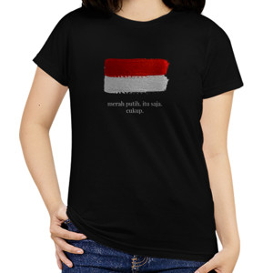Kaos kaos merah putih black